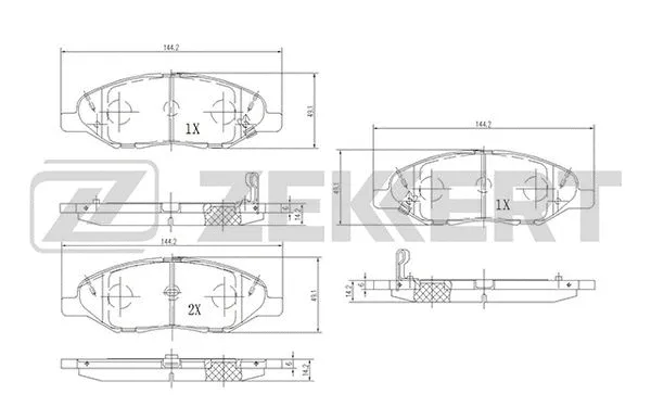 Brake Pad Set, disc brake (BS-1941)