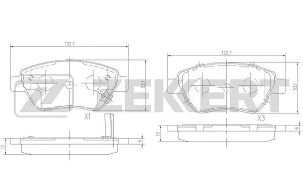 Brake Pad Set, disc brake (BS-2343)