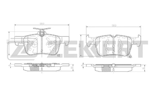 Brake Pad Set, disc brake (BS-2957)
