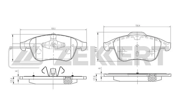 Brake Pad Set, disc brake (BS-2163)