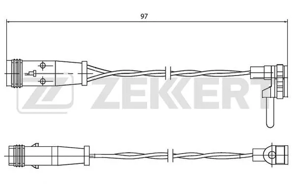 Warning Contact, brake pad wear (BS-8009)