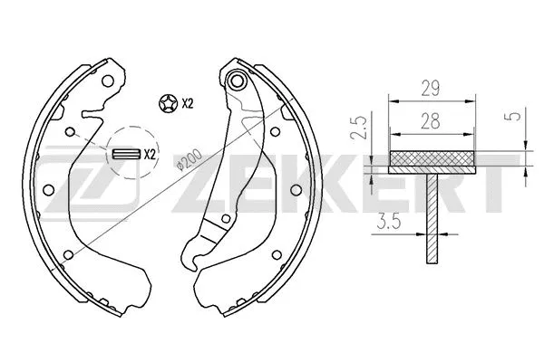 Brake Shoe Set (BK-4130)