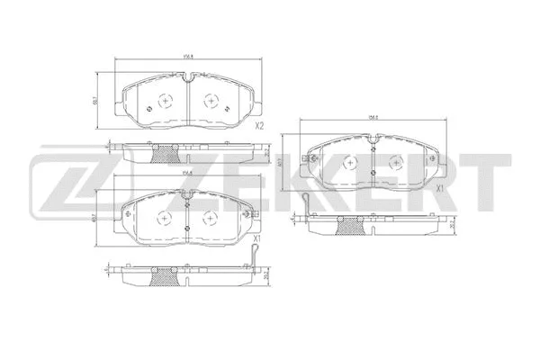 Brake Pad Set, disc brake (BS-1838)