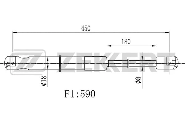 Gas Spring, boot/cargo area (GF-1691)