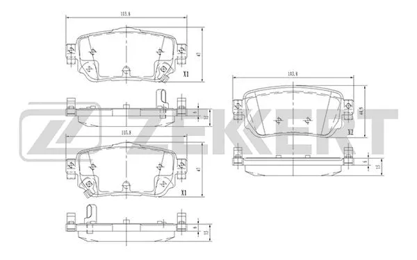 Brake Pad Set, disc brake (BS-2524)