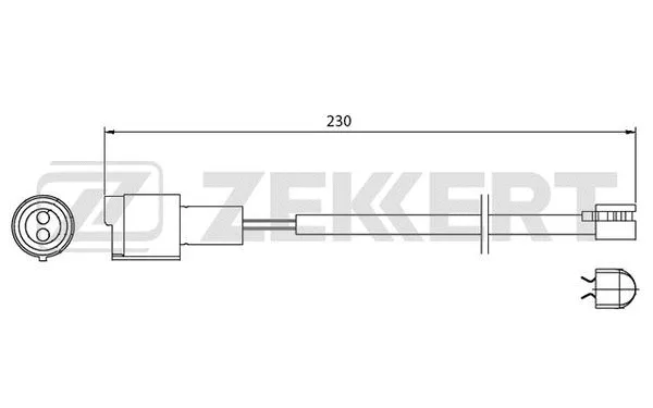 Warning Contact, brake pad wear (BS-8001)
