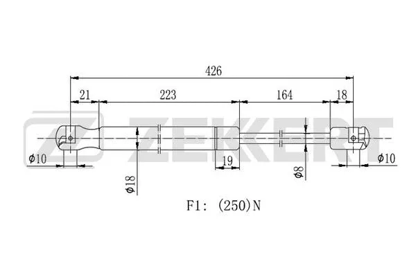 Gas Spring, bonnet (GF-2299)
