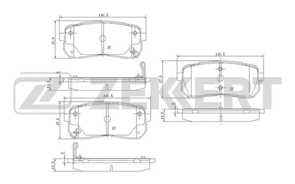 Brake Pad Set, disc brake (BS-1811)