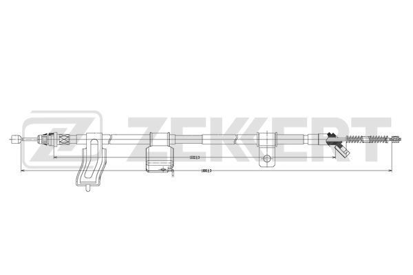 Cable Pull, parking brake (BZ-1073)