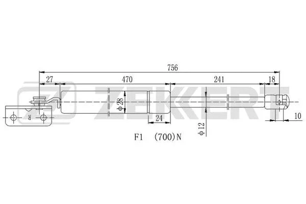 Gas Spring, boot/cargo area (GF-2018)