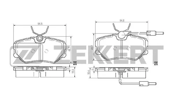 Brake Pad Set, disc brake (BS-2993)