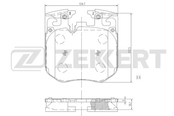 Brake Pad Set, disc brake (BS-1531)