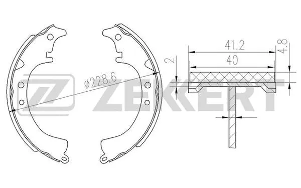 Brake Shoe Set (BK-4122)