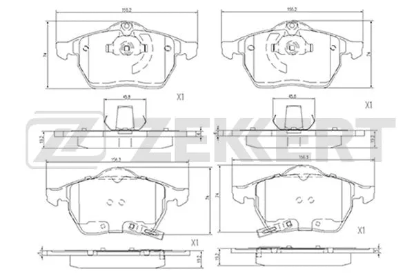 Brake Pad Set, disc brake (BS-1381)