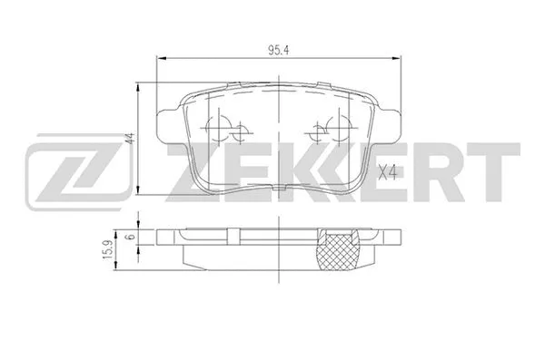 Brake Pad Set, disc brake (BS-2819)
