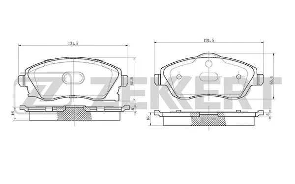 Brake Pad Set, disc brake (BS-1234)