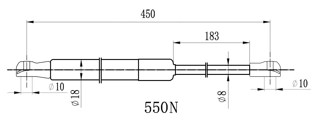 Gas Spring, boot/cargo area (GF-2552)