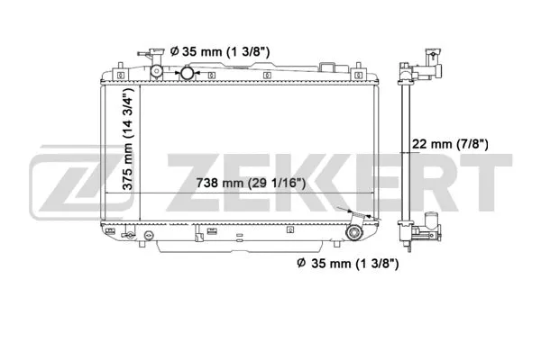Radiator, engine cooling (MK-1151)