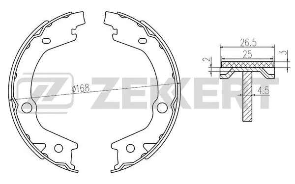 Brake Shoe Set, parking brake