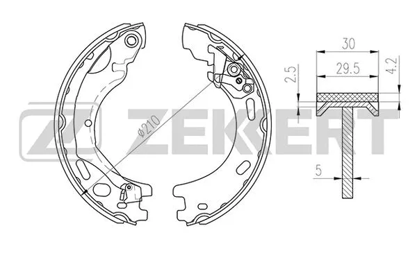 Brake Shoe Set, parking brake