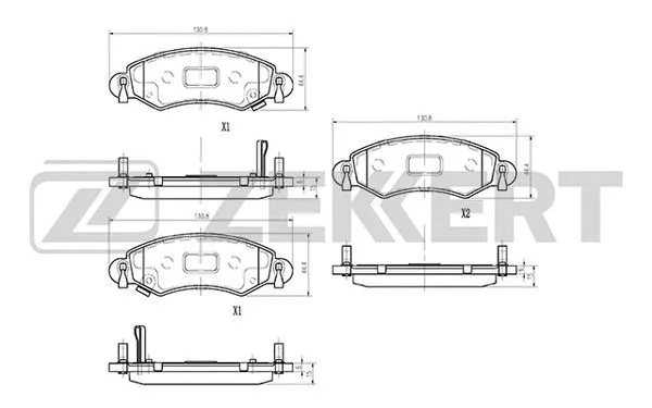 Brake Pad Set, disc brake (BS-1222)