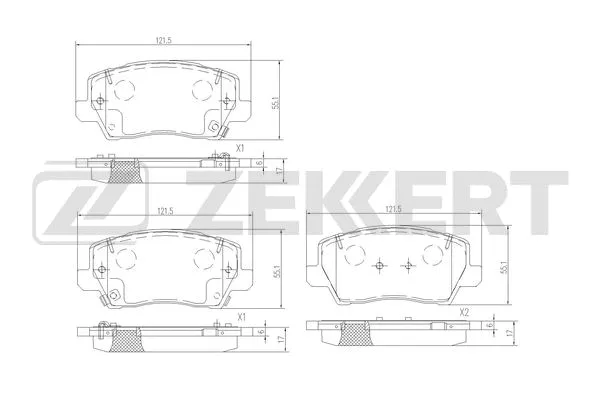 Brake Pad Set, disc brake (BS-3068)