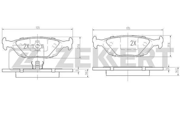 Brake Pad Set, disc brake (BS-1050)