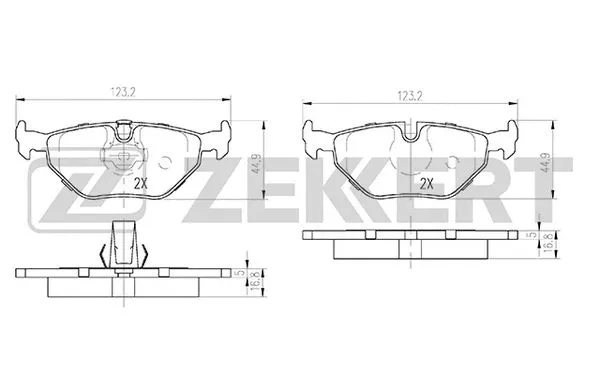 Brake Pad Set, disc brake (BS-1155)
