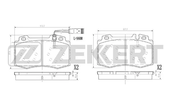 Brake Pad Set, disc brake (BS-2927)