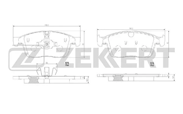 Brake Pad Set, disc brake (BS-1398)