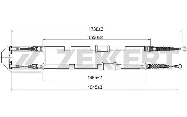 Cable Pull, parking brake (BZ-1135)