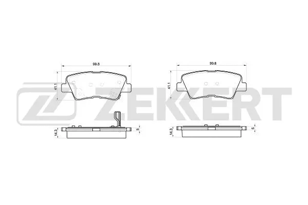 Brake Pad Set, disc brake (BS-1048)
