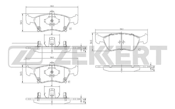 Brake Pad Set, disc brake (BS-2692)