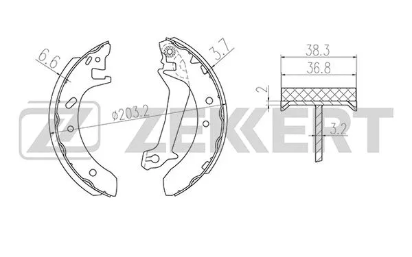 Brake Shoe Set (BK-4319)