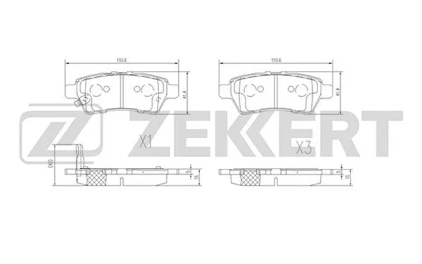 Brake Pad Set, disc brake (BS-2333)
