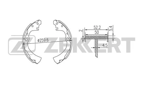 Brake Shoe Set (BK-4170)