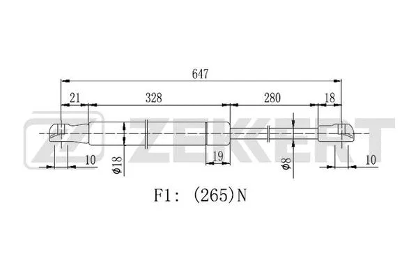 Gas Spring, boot/cargo area (GF-2332)