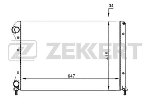 Radiator, engine cooling (MK-1160)