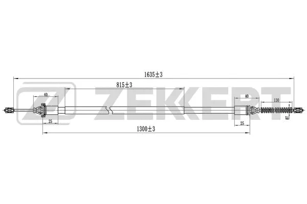 Cable Pull, parking brake (BZ-1326)