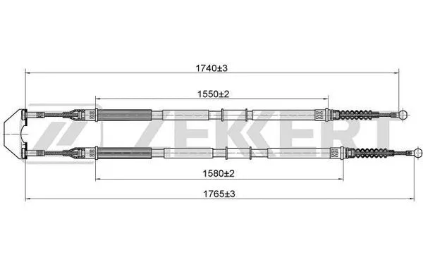 Cable Pull, parking brake (BZ-1096)