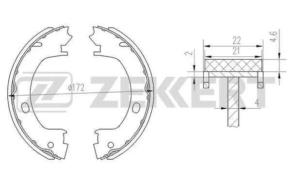 Brake Shoe Set, parking brake