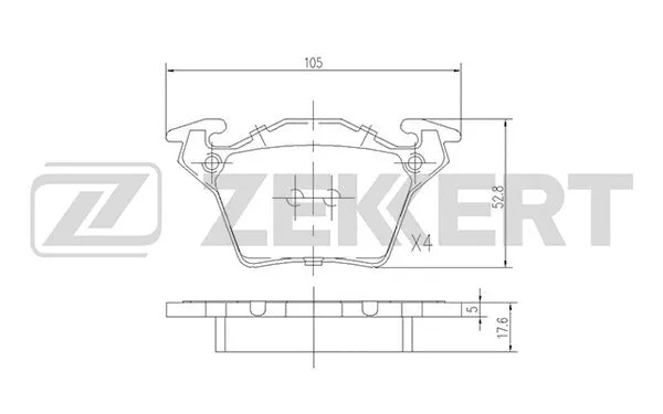 Brake Pad Set, disc brake (BS-1160)