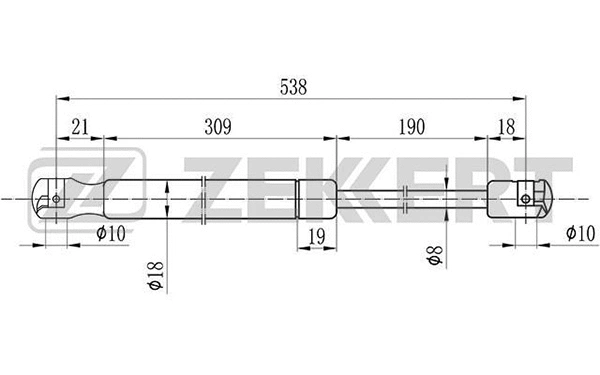 Gas Spring, bonnet (GF-1132)