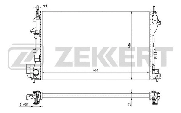 Radiator, engine cooling (MK-1385)