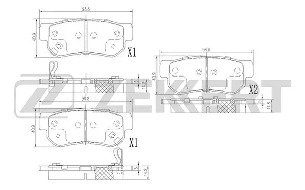 Brake Pad Set, disc brake (BS-1803)