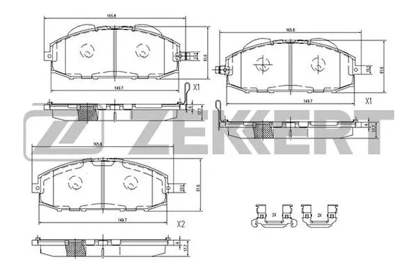 Brake Pad Set, disc brake (BS-1219)