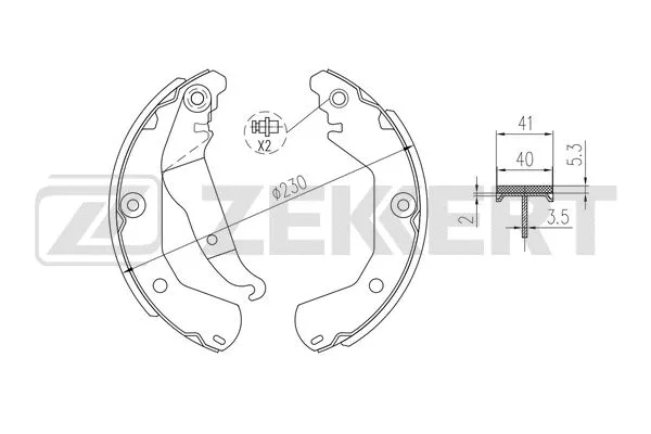 Brake Shoe Set (BK-4208)