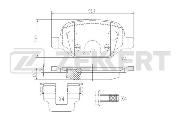 Brake Pad Set, disc brake (BS-1108)