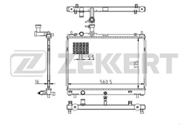 Radiator, engine cooling (MK-1616)