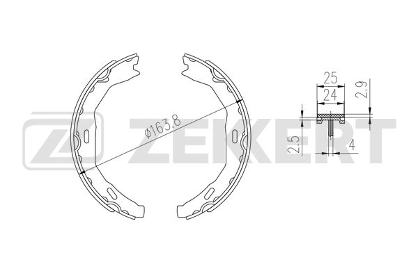 Brake Shoe Set, parking brake (BK-4326)